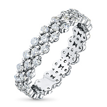 Кольцо из белого золота с бриллиантами