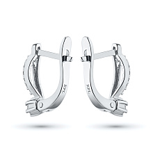 Серьги из белого золота с бриллиантами