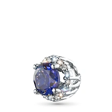 Подвеска из белого золота с сапфиром и бриллиантами