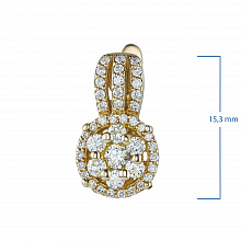 Серьги из желтого золота с бриллиантами (изготовление)