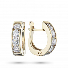 Серьги из желтого золота с бриллиантами (изготовление)