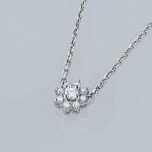 Колье из серебра c бриллиантами