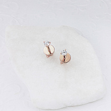 Пусеты из красного золота с бриллиантами