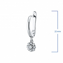 Серьги из белого золота с бриллиантами (изготовление)