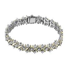 Браслет из комбинированного золота с бриллиантом (изготовление)