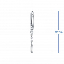 Серьги из белого золота с бриллиантами (изготовление)