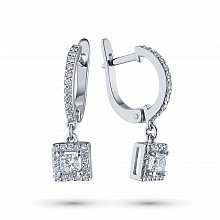 Серьги из белого золота с бриллиантами (изготовление)