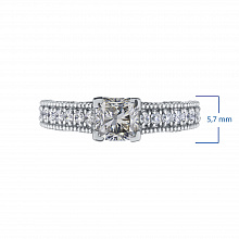 Кольцо из белого золота с бриллиантами (изготовление)