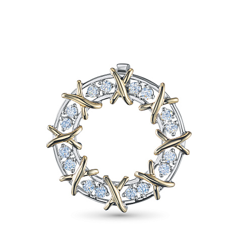 Подвеска из комбинированного золота