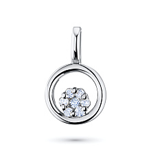 Подвеска из белого золота c бриллиантами