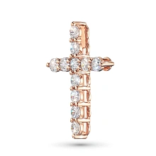 Подвеска из красного золота c бриллиантами