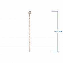 Серьги из красного золота с бриллиантами (изготовление)