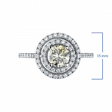 Кольцо из белого золота с бриллиантами (изготовление)