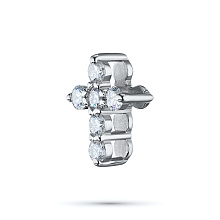 Подвеска из серебра c бриллиантами выращенными