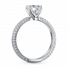 Кольцо из белого золота с бриллиантами (изготовление)