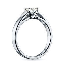 Кольцо из белого золота (изготовление) с бриллиантом