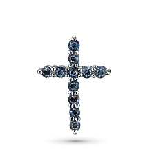 Подвеска из серебра с сапфирами