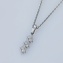 Подвеска из серебра c бриллиантами