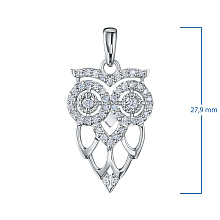 Подвеска из серебра c бриллиантами