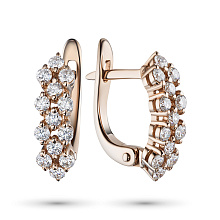 Серьги из белого золота (изготовление) с бриллиантом