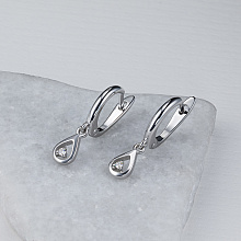 Серьги из серебра (изготовление) с бриллиантами