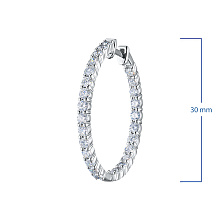 Серьги из белого золота c бриллиантами