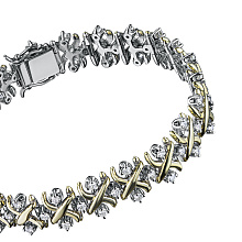 Браслет из комбинированного золота с бриллиантом (изготовление)