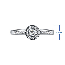 Кольцо из белого золота с бриллиантами