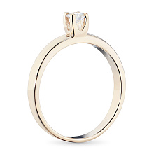 Помолвочное кольцо из красного золота с бриллиантом