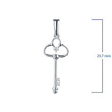 Классическая подвеска из серебра (изготовление) с бриллиантом