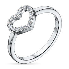 Кольцо из серебра c бриллиантами