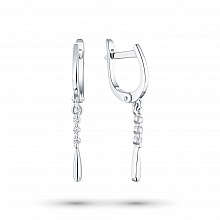 Серьги из белого золота с бриллиантами (изготовление)