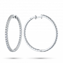 Серьги из белого золота с бриллиантами (изготовление)