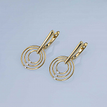 Серьги из желтого золота с бриллиантами (изготовление)