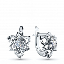 Серьги из белого золота с бриллиантами (изготовление)