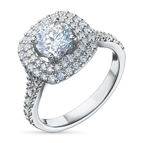 Кольцо из белого золота