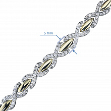 Браслет из комбинированного золота с бриллиантами (изготовление)