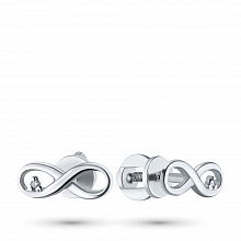 Пусеты из белого золота с бриллиантами (изготовление)