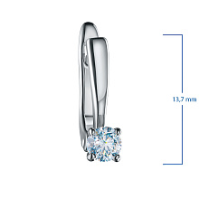 Серьги из белого золота с бриллиантами