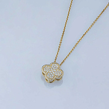 Подвеска из желтого золота c бриллиантами