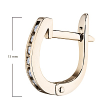 Серьги из красного золота с бриллиантами