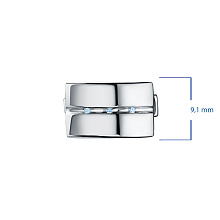 Запонки из серебра c бриллиантами