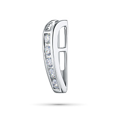 Подвеска из серебра c бриллиантами выращенными