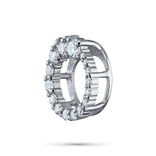 Подвеска из белого золота c бриллиантами выращенными