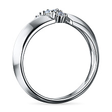 Кольцо из серебра c бриллиантами