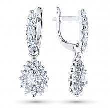 Серьги из белого золота с бриллиантами (изготовление)