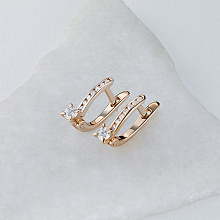 Серьги из красного золота с бриллиантами (изготовление)