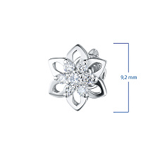 Пусеты из белого золота с бриллиантами (изготовление)