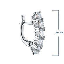 Серьги из белого золота c бриллиантами