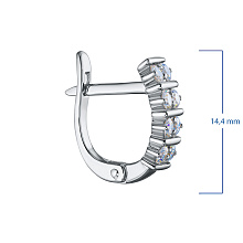 Серьги из серебра c бриллиантами